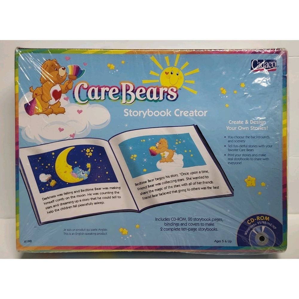 Cadaco Care Bears Storybook Creator New Open Box Gift Toy Collectible